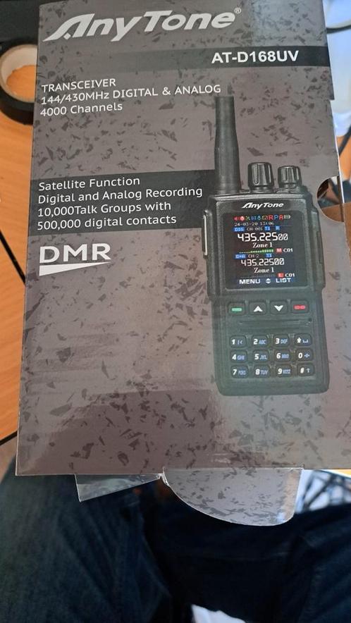 Te koop /ruil mooie portofoon anytone at-d168uv, Telecommunicatie, Portofoons en Walkie-talkies, Zo goed als nieuw, Ophalen