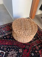 Rotan poef boho, Minder dan 50 cm, Gebruikt, Rond, Ophalen of Verzenden
