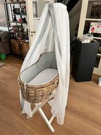 Kidsmill Moses Wieg/ledikant gevlochten incl hemel wit, Kinderen en Baby's, Babywiegjes en Ledikanten, Ophalen, Gebruikt, Wieg