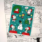 Snoopy en Woodstock van Peanuts strip kerstmis stickers, Verzamelen, Verzenden, Snoopy, Zo goed als nieuw, Plaatje, Poster of Sticker