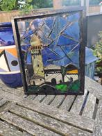 Uniek glas-in-lood kunstwerk 26 cm hoog x 21 cm breed, Ophalen
