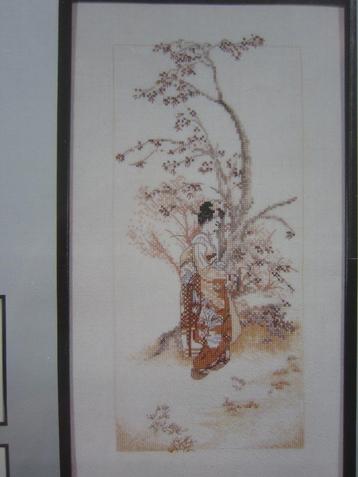 borduren borduurpatroon JAPANSE GEISHA beschikbaar voor biedingen