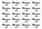 Traktatie bedankjes stickers vel naam met takjes, Ophalen of Verzenden, Nieuw, Sticker