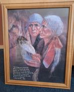 Indiaan in lijst., Antiek en Kunst, Kunst | Schilderijen | Klassiek, Ophalen