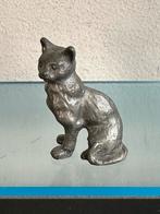 Oud tinnen Poes  beeldje 3.5 cm H, Antiek en Kunst, Antiek | Tin, Ophalen of Verzenden