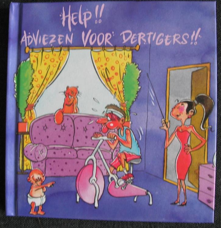 Help!! Adviezen voor dertigers!! Veertigers!!, Boeken, Humor, Zo goed als nieuw, Cartoons, Ophalen of Verzenden
