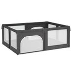 Box grondbox veiligheidshek donkergrijs GRATIS BEZORGD!, Kinderen en Baby's, Boxen, Verzenden, Nieuw, Rechthoekig