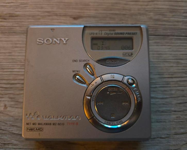 Sony Minidisc Walkman MZ-N510 - Zeldzaam!, Audio, Tv en Foto, Walkmans, Discmans en Minidiscspelers, Minidisc-speler, Ophalen of Verzenden