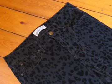 Ribbroek met panterprint (zwart/grijs) Esprit NIEUW Maat 34 beschikbaar voor biedingen