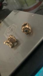 2x Pandora bedels 14k goud, Sieraden, Tassen en Uiterlijk, Oorbellen, Ophalen of Verzenden, Zo goed als nieuw, Goud
