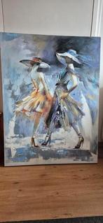 Schilderij dansende dames., Antiek en Kunst, Kunst | Schilderijen | Abstract, Ophalen