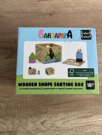 Barbapapa wooden shape sorting box - nieuw beschikbaar voor biedingen