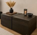 PUUUR Bloktafels - Salontafel / Sidetable - Wengé tafels, Ophalen, 50 tot 75 cm, Minder dan 50 cm