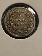 5 cent 1853 Willem III, Postzegels en Munten, Munten | Nederland, Ophalen, Koning Willem III, Zilver, Losse munt