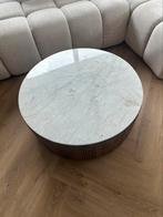 Salon tafel marmer, Huis en Inrichting, Tafels | Salontafels, Ophalen, Rond, 50 tot 100 cm, Zo goed als nieuw