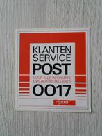 sticker ptt POST KLANTEN SERVICE POST 0017, Verzamelen, Ophalen of Verzenden, Zo goed als nieuw, Bedrijf of Vereniging