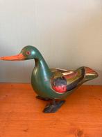 Handgesneden Houten Eend Decoy - Volkskunst, Ophalen of Verzenden, Zo goed als nieuw, Dier