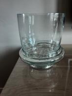 Glazen Bloempot / Vaas met voet, Huis en Inrichting, Woonaccessoires | Vazen, Ophalen, Overige kleuren, Minder dan 50 cm, Glas