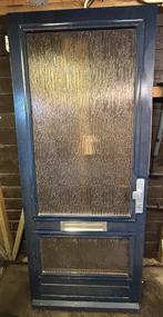 Gratis Hardhouten voordeur, Ophalen, Gebruikt, 200 tot 215 cm, Glas