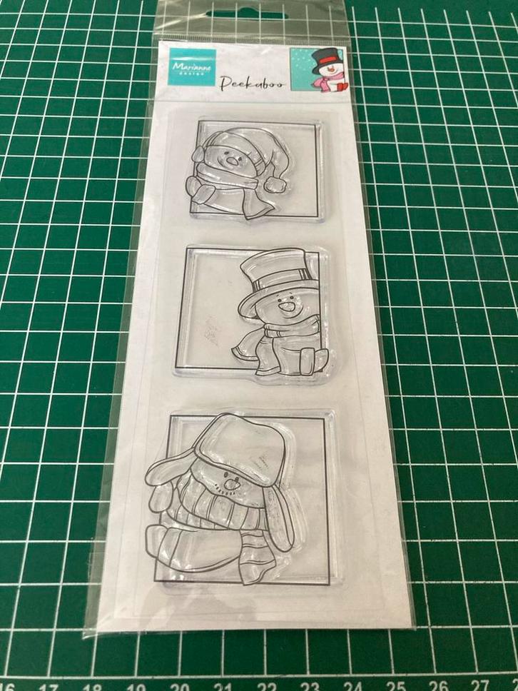 Clearstamps Kerst/Winter — Peekaboo, Marianne Design, Hobby en Vrije tijd, Stempelen, Zo goed als nieuw, Clearstamp, Ophalen of Verzenden