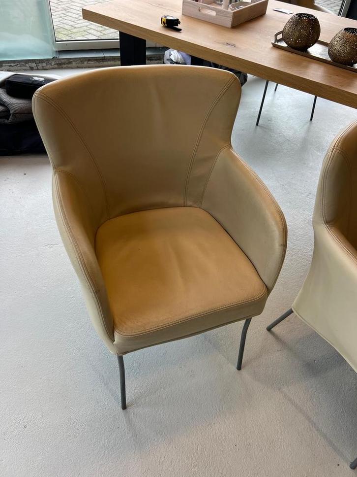 Lederen fauteuil set, Huis en Inrichting, Fauteuils, Gebruikt, Leer, 50 tot 75 cm, Minder dan 75 cm, Ophalen