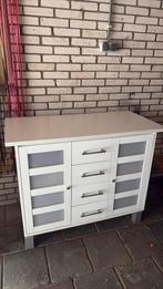 Commode wit met melkglas, Ophalen, 100 tot 150 cm, Zo goed als nieuw, Minder dan 100 cm
