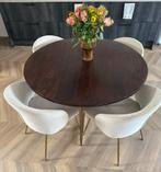 Westwing Luca Mango Eettafel, Huis en Inrichting, Ophalen, 100 tot 150 cm, Rond, Zo goed als nieuw