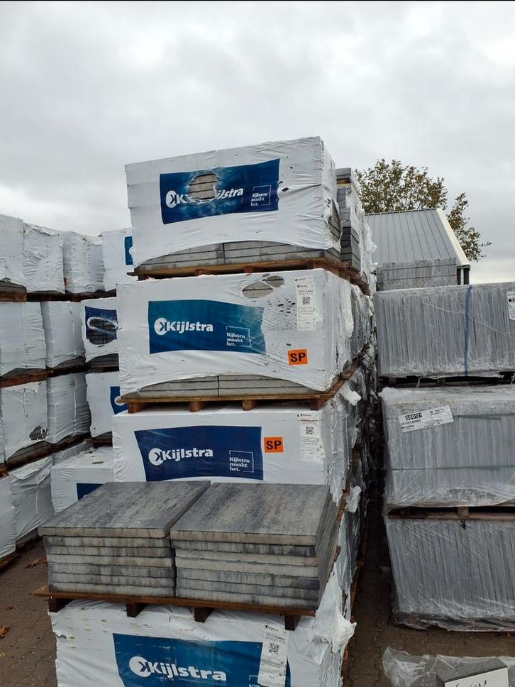 Mega Partij terrastegels! 60x60x4cm Nero grey - Spotgoedkoop, Tuin en Terras, Tegels en Klinkers, Zo goed als nieuw, Terrastegels