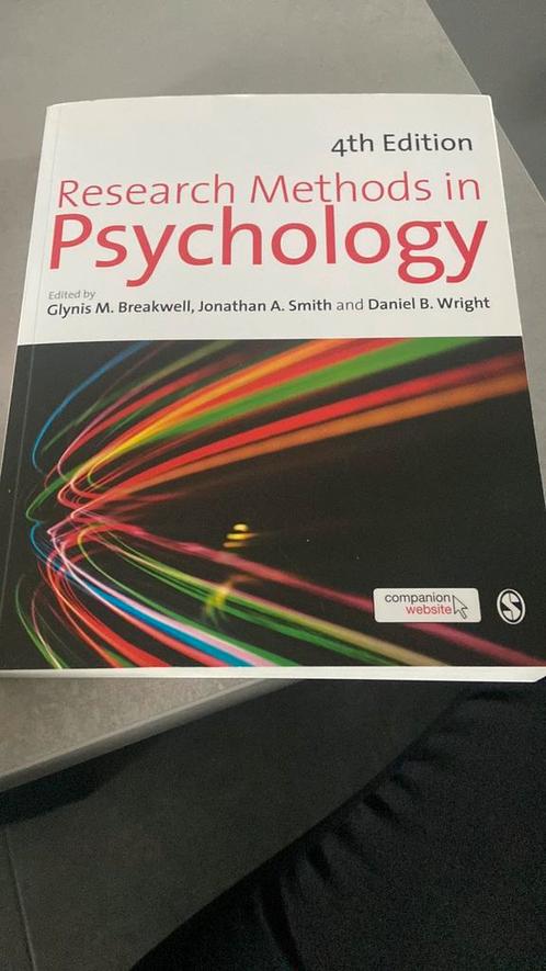 Research methods in psychology, 4th edition, Boeken, Studieboeken en Cursussen, Zo goed als nieuw, Ophalen of Verzenden