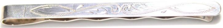 Schitterende Antiek XL Zilver Gegraveerde Kleding Schuif, Sieraden, Tassen en Uiterlijk, Antieke sieraden, Overige typen, Zilver