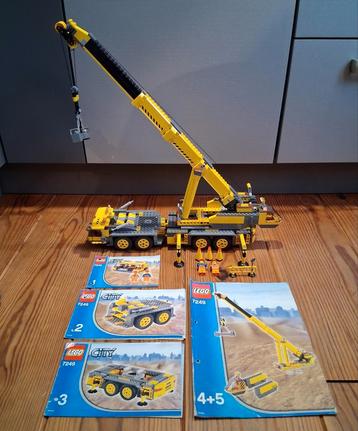 Lego city mobiele kraan XXL 7249 complete set met boekjes  beschikbaar voor biedingen