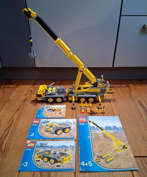Lego city mobiele kraan XXL 7249 complete set met boekjes, Kinderen en Baby's, Speelgoed | Duplo en Lego, Zo goed als nieuw, Ophalen of Verzenden