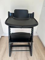 Zwarte Stokke Tripp Trapp – meegroeistoel vanaf geboorte!, Ophalen, Zo goed als nieuw, Meegroeistoel