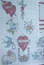 Borduurpatroon  Hart Love   nr 5081 99, Hobby en Vrije tijd, Borduren en Borduurmachines, Verzenden, Nieuw, Handborduren, Patroon
