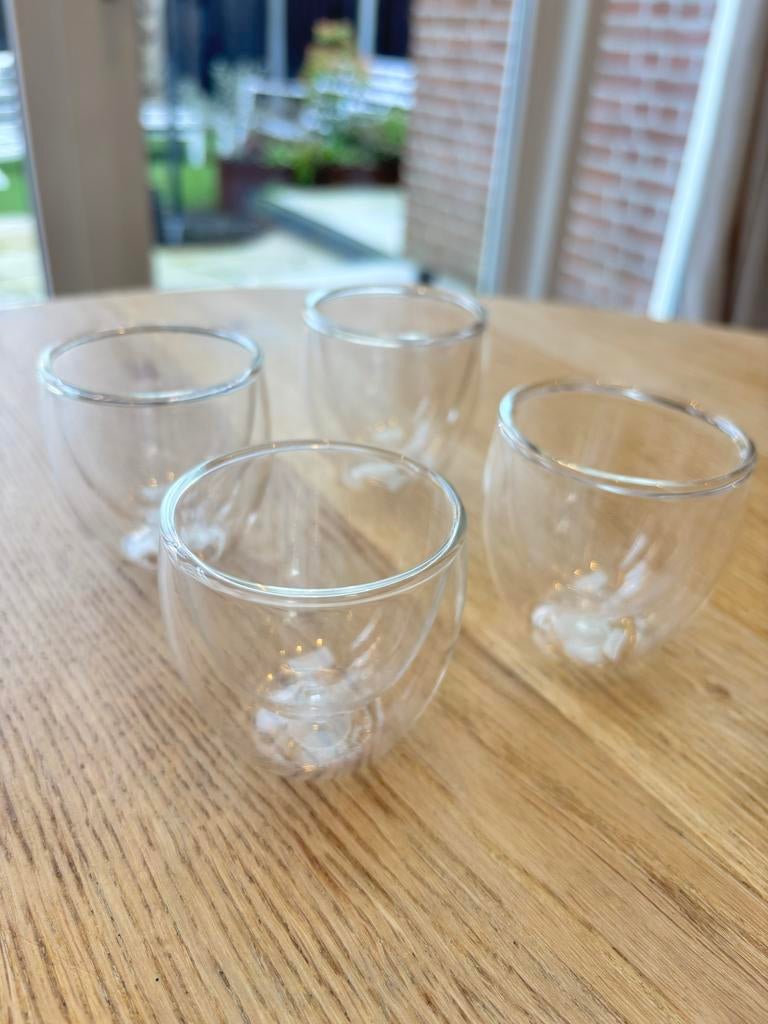 Bodum Espresso Kopjes Dubbelwandig - 4 Stuks, Huis en Inrichting, Keuken | Servies, Glas of Glazen, Ophalen of Verzenden, Effen
