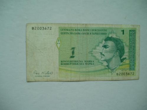 1173. Bosnia & Hercegovina, 1 convertibele marka 1998 Jukic., Postzegels en Munten, Bankbiljetten | Europa | Niet-Eurobiljetten