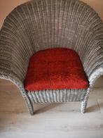 Rieten stoel zilver, Huis en Inrichting, Ophalen, Zo goed als nieuw, Overige kleuren, Eén