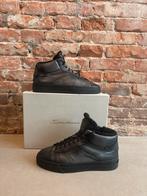 Santoni Hoge Sneakers Lamsvacht UK7,5/EU41,5 - Zo Goed Als N, Ophalen of Verzenden, Zo goed als nieuw, Zwart, Sneakers of Gympen