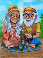 Orgineel schilderij Hippies, Ophalen