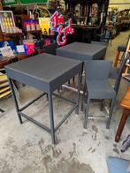 Wicker krukken terras tafels en barkrukken, Ophalen of Verzenden, Gebruikt, Wicker