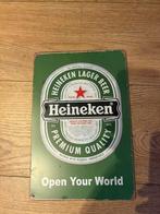 Heineken Bord – Klassieke bierdecoratie voor bar, mancave, Ophalen, Zo goed als nieuw, Reclamebord, Plaat of Schild, Heineken