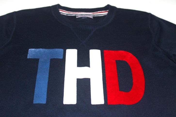 Tommy Hilfiger sweater pullover trui navy THD maat 164, Kinderen en Baby's, Kinderkleding | Maat 164, Zo goed als nieuw, Jongen