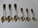 Antiek verzilverde lepeltjes 3 thee en 3 borrel, Antiek en Kunst, Antiek | Bestek, Ophalen of Verzenden