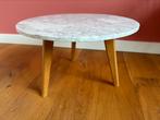 Zuiver marmer bijzettafel, Ophalen, Minder dan 55 cm, Gebruikt, Rond