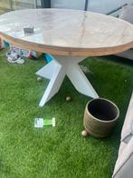 Eet tafel 130cm, Ophalen, Rond, Zo goed als nieuw, Vijf personen of meer