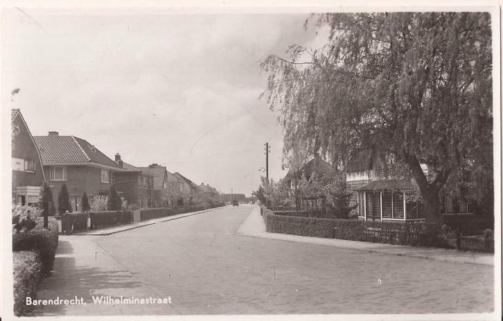 Barendrecht Wilhelminastraat 1946, Verzamelen, Ansichtkaarten | Nederland, Ongelopen, Zuid-Holland, 1940 tot 1960, Ophalen of Verzenden