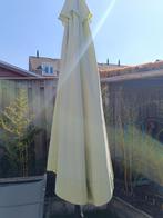 Licht groene parasol met parasol voet, Tuin en Terras, Parasols, Ophalen, Gebruikt, Minder dan 1 meter, Parasolvoet