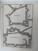 9 / Woerden & Oudewater grondtekening uit 1675, Antiek en Kunst, Ophalen of Verzenden