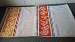 2 vintage handdoeken, Handdoek, Oranje, Ophalen of Verzenden, Zo goed als nieuw
