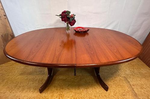 Gratis bezorging!Mid-Century Retro Vintage Teak Eettafel1960, Huis en Inrichting, Tafels | Eettafels, Gebruikt, 100 tot 150 cm